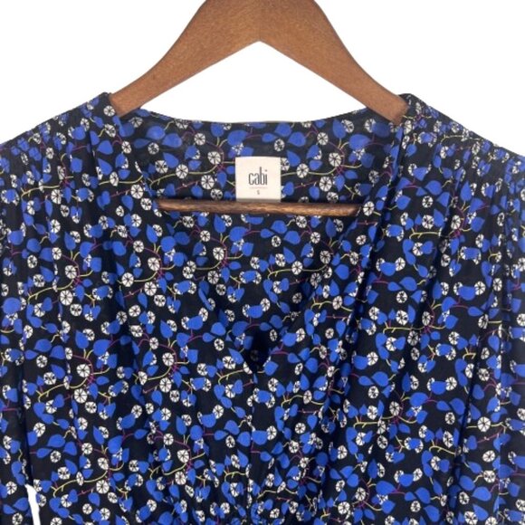 Cabi Womens The Ten Ditzy Floral Dress Size S Royal Blue Feminine Dark Romantic - Picture 7 of 15